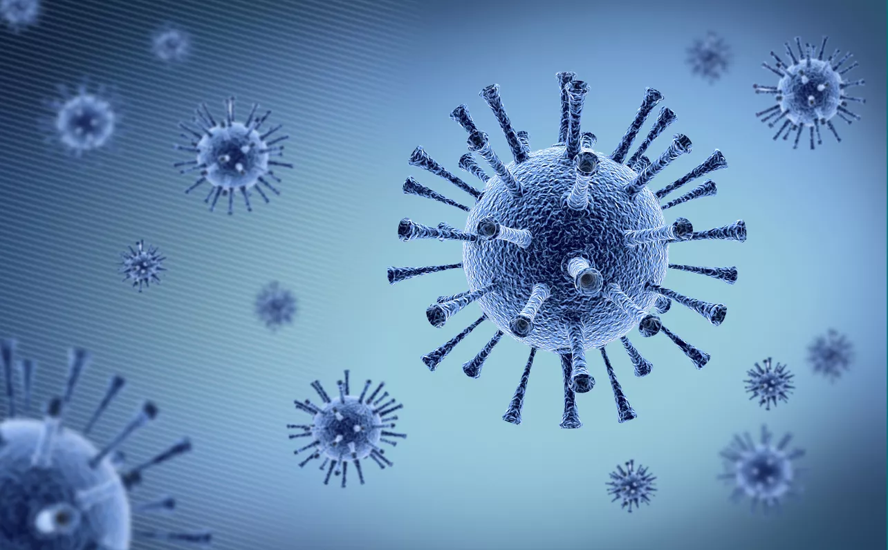 Visuel infectieux avec des bactéries en gros plan
